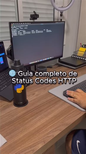 Python Code | Programação on Instagram: "ℹ️ Informativos (1xx) * 100 Continue → servidor recebeu o início da requisição, pode continuar. * 101 Switching Protocols → mudando protocolo (ex: HTTP → WebSocket). * 102 Processing → servidor aceitou, mas ainda está processando. ✅ Sucesso (2xx) * 200 OK → requisição bem-sucedida. * 201 Created → recurso criado. * 202 Accepted → aceito, mas ainda processando. * 204 No Content → sucesso, mas sem conteúdo de resposta. ➡️ Redirecionamentos (3xx) * 301 Mov