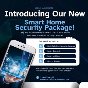 🔒 Introducing Our New Smart Home Security Package! 🏠📱 At Digital Surveillance CCTV Installer in Los Angeles, we're excited to unveil our latest offering: the Smart Home Security Package! Upgrade your home security with our comprehensive bundle of advanced security cameras and cutting-edge smart devices, designed to keep your property safe and connected. 🌟 What's Included in the Smart Home Security Package? 📷 High-Definition Security Cameras: Enjoy crystal-clear video quality with our state-