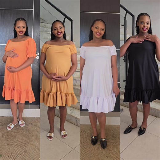 Stylish Off Shoulder Dresses for Maternity Wear