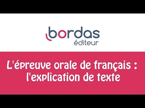 L'épreuve orale de français : l'explication de texte - Tutoriel vidéo pour maîtriser l'oral