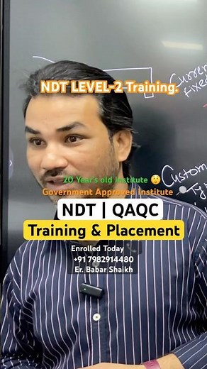 NDT LEVEL-2 Training | ASNT NDT | QAQC & ISO 9001:2015 Training & Placement | Er. Babar Shaikh #ndt