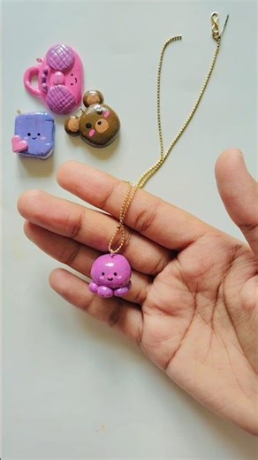 DIY Pendant Necklace 😍|| #shorts #pendant #claycraft #diy