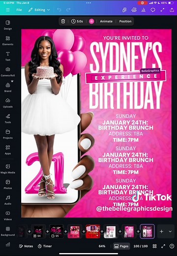 Create a Stunning Birthday Itinerary with Canva