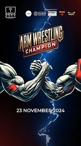 It’s official! 🏆 The Dubai Arm Wrestling Championship is coming to Oasis Mall Dubai on 23rd November at 4:00 PM! 💥 Get ready for an action-packed day filled with strength, skill, and fierce competition. Mark your calendars and join us to cheer on your favorite contenders! 💪 ‎لا تفوتوا الحدث الأكبر! 🏆 بطولة دبي لمصارعة الذراعين ستقام في الواحة مول دبي يوم 23 نوفمبر الساعة 4:00 مساءً! 💥 استعدوا ليوم مليء بالإثارة والتحدي. كونوا معنا لدعم الأبطال! 💪 | Oasis Malls Dubai
