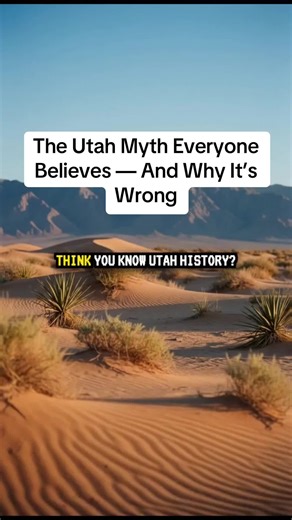 The Utah Myth Everyone Believes — And Why It’s Wrong Utah Utah Myth Vs Record Utah Living Utah Hidden History #MythVsRecord #UtahHistory #HiddenHistory #HistoryTok #AmericanHistory