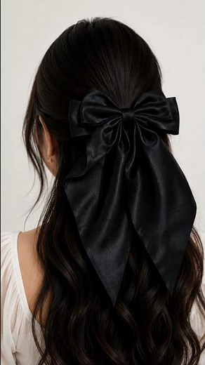Stylish Red , light pink & Black Bow 🩷❤️🖤 | Easy DIY Hair Bow Tutorial