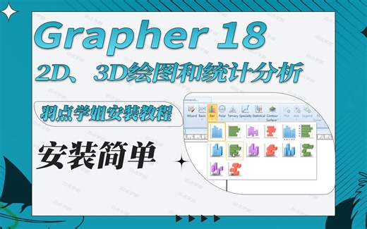 Grapher18数据图表2D、3D绘图和统计分析软件