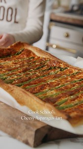 What better way to celebrate spring than by eating seasonally? The first asparagus of the season is always a treat and with this simple recipe for Cheesy Asparagus Tart from Cook School you can make the very best of it. Find the full recipe here https://bit.ly/4227d98 #thewhitecompany #littlewhitecompany | The White Company