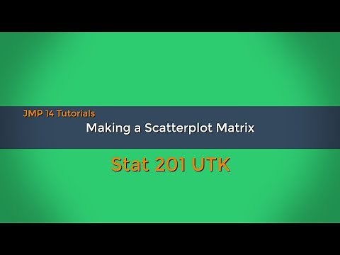 JMP 14 Tutorial - Correlation and Scatterplot Matrix