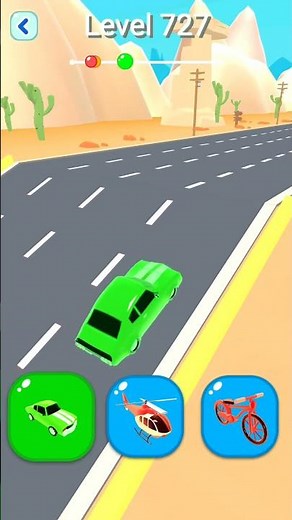 Shape-Shifting 2 GAMEPLAY Level No #727 Walkthrough - New Update Car Racing #Shorts #ShapeShifting