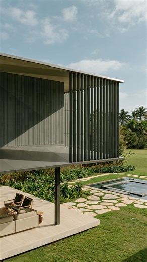 architecture & design hunter on Instagram: "🎥 get to know the project through the full video and an exclusive article on @architecture_hunter’s Live Magazine! Defined by clean lines and generous proportions, MRL House by Jacobsen Arquitetura embraces its coastal setting in Paraty. The L-shaped structure frames the view and creates a fluid transition between interior and exterior, where the sea becomes part of the living space. A composition that balances scale and simplicity, celebrating light,