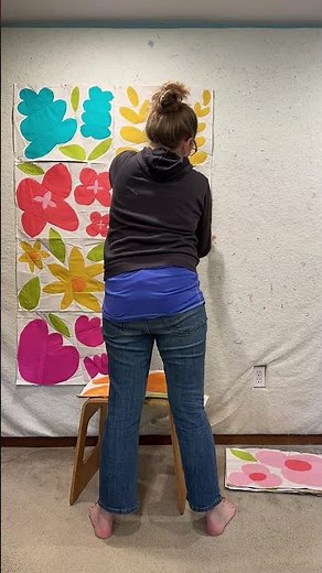 Modern Flower Quilt Paper Pieced Blocks come together Wildflower Remix quilt pattern #quilting