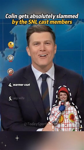 Colin gets roasted so hard by SNL guests that he looks completely mortified.#Colinjost#SNL#marcelohe