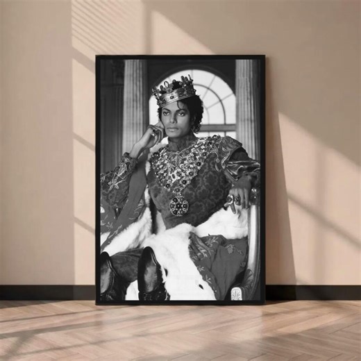 Michael Jackson Throne Poster Print, Black & White Pop Legend, Portrait Wall Art Decor - Etsy