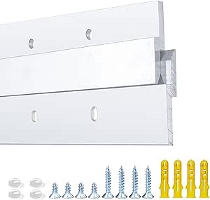 24'' French Cleat Heavy Duty, French Cleat Hanger - Heavy Duty Aluminum Z Hanger for Hanging Picture, Mirror, Shelf, Headboard, Panel or Whiteboard ( 2 Pairs, Supports 140 lbs )