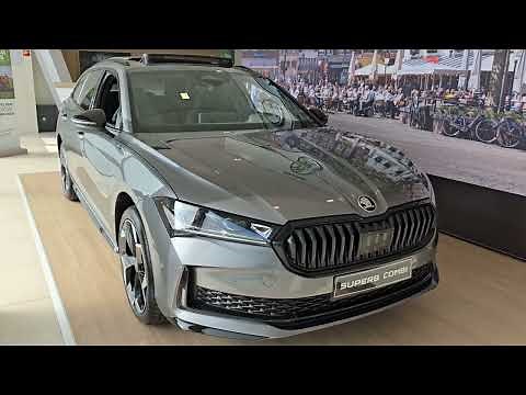 New 2025 Skoda Superb Sportline in Graphite Grey Walk Around in 4K