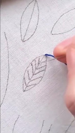 how to embroider the fishbone stitch