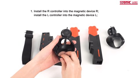 Upgrade Your Quest 3 with Gunstock, Gun Stock for Meta Oculus Quest 3 Quest 3S, Rifle-Like or Dual-Pistol Handle VR Accessories Connect to Touch Controller, Enhances Realistic Gaming Experience