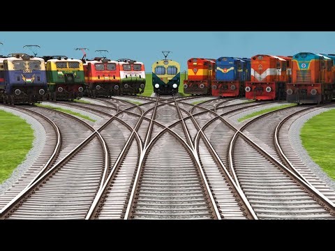 Indian Local Trains Crossings Rails Gadi Games || Bye Bumpy Daimond Railroad Tracks || bharat train