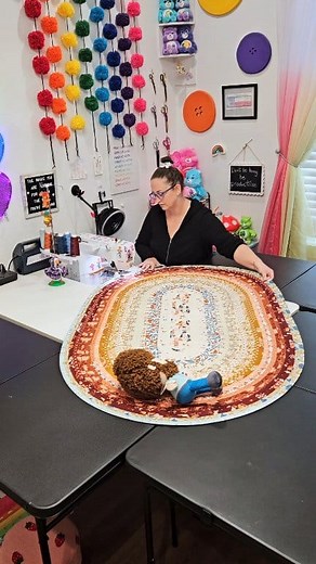 I wish i could keep my latest custom Jelly-Roll Rug, but it's Ohio bound! 🦉 Size: 49 x 69 inches 100 strips with a 23-inch start Fabric: Folk & Lore Jelly Roll by Fancy That Design House for Moda Fabrics Pattern: Jelly-Roll Rug by RJ Designs The green tool I am using is the Clover Fabric Tube Maker. I have them available on my website at www.uniquelymateo.com The foot I am using is a walking foot. They are not required to sew a Jelly-Roll Rug, but I find them to be helpful. Additional informati