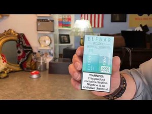 ELFBAR BC5000 RECHARGEABLE DISPOSABLE POD 5000 PUFF VAPE VAPING CLEAR 5% NIC HONEST REVIEW!