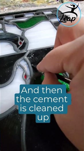 Cement + Glass = Weirdly Satisfying #drifasleap #stainedglassart #handmade