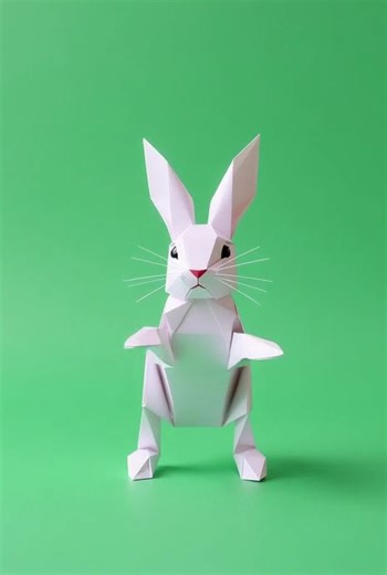 Rabbit making the using papers