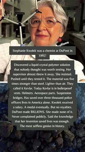 She Invented Kevlar and Saved 3000 Lives But Made None of the Billions