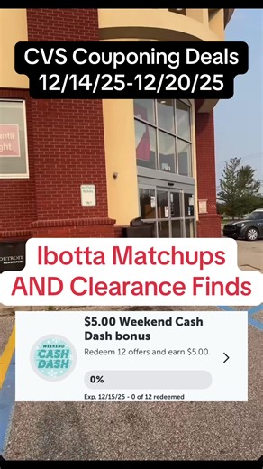 CVS Couponinh Match Ups and Clearnace Find for the week of 12/14/25-12/20/25 #couponersoftiktok #cvscouponing #couponingdealsthisweek #ibotta #coupon24
