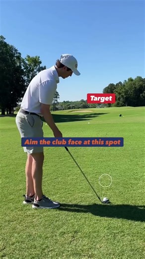 🎯 Use an intermediate target a few feet ahead of the ball to lock in aim — much easier than sigh...
