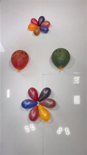 Blue Pink Emoji & Mini Balloon Color Popping