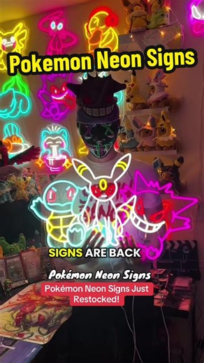 Pokémon Neon Signs Just Restocked! 22 Pokémon Neon LED Signs to choose from! Light up your Pokemon collection with these Pokemon neon led signs! Great gift for Pokemon fans! They are dimmable and don’t get hot! #pokemon #pokemontiktok #pokemoncommunity #neon #neonsigns @Tony neon