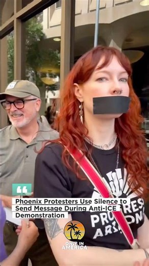Phoenix Protesters Turn to Silence in Demonstration Against ICE Enforcement