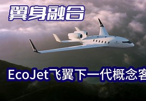 翼身融合EcoJet飞翼下一代概念客机