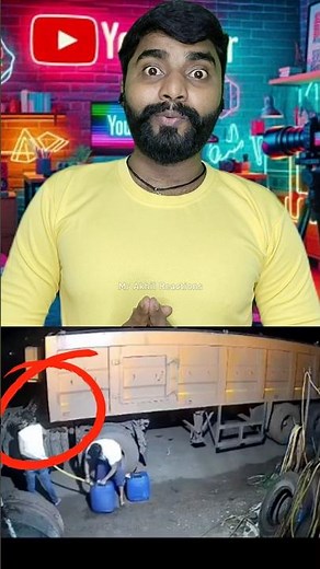 లారీడైవర్ పడుకున్న టైంలో డీజిల్ని ఎత్తుక పోతున్నారు😱 #shorts #trending #short