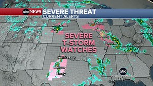 Millions are on alert as dangerous storms take aim at more than 10 states. It comes after at least a dozen reported tornadoes over the weekend. Rob Marciano times out the storms. https://trib.al/73WJcsI | ABC World News Tonight with David Muir