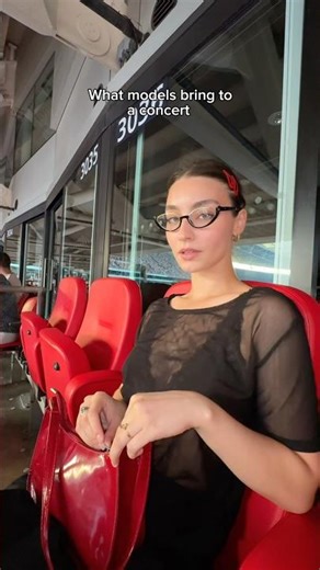 What models pack for a concert.