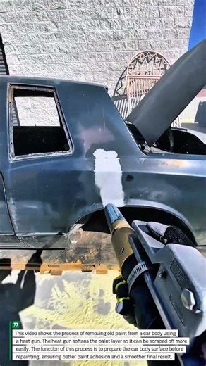 Car Body Paint Removal Using Heat Gun | Vehicle Repaint Preparation.