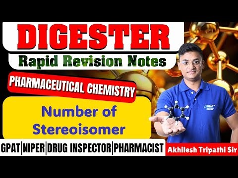 D-49 | Number of Stereoisomers- Pharmaceutical Chem. | Rapid revision notes #NumberOfStereoisomers