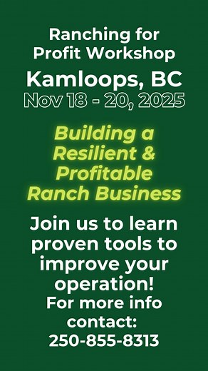 1.3K views · 15 reactions | Learn how to make your ranch more profitable and less stressful! 鸞 Join Ranching for Profit instructor John Locke for a 2-day workshop in Kamloops, BC on Nov 18-20, 2025. ️ Register today by calling 250-855-8313 or visiting: https://www.eventbrite.com/e/ranching-for-profit-workshop-tickets-1583223517159?aff=oddtdtcreator #ranching4profit | Ranching For Profit | Facebook