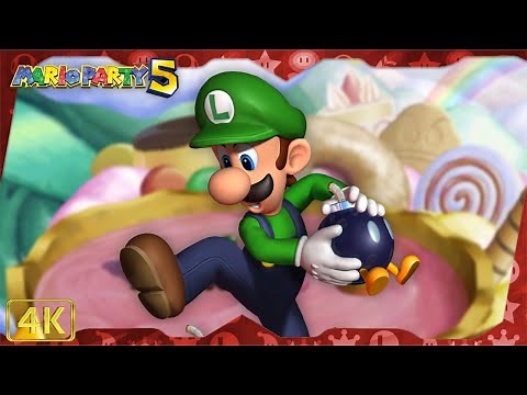 All Minigames | Mario Party 5 ⁴ᴷ (Luigi gameplay)