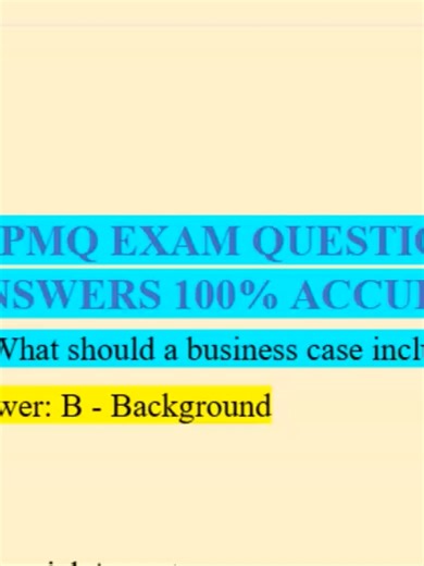 APM PMQ Exam Questions and Answers 2026 | 100% Accurate Practice to Pass First Time 🚀📚 Ready to pass the APM PMQ exam in 2026 with confidence? 🎯 This updated APM Project Management Qualification (PMQ) exam guide is packed with accurate, exam-focused questions and answers designed to help you master the syllabus and walk into the exam fully prepared. If you’re studying for the APM PMQ 2026, this video breaks down the most important topics you NEED to know, including: ✅ Project life cycle and g