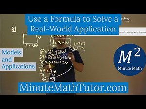 Use a Formula to Solve a Real World Application | College Algebra