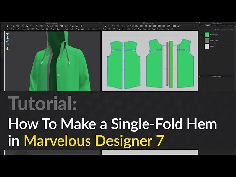 Marvelous Designer Tutorial | How to make a single-fold hem