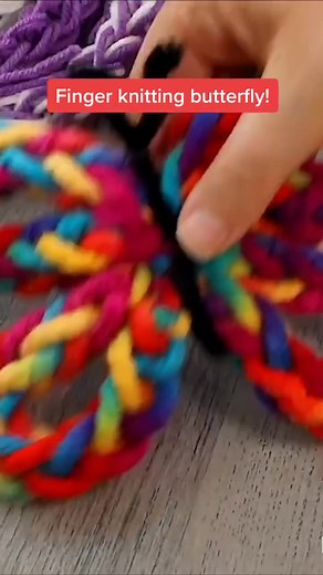 DIY Finger Knitting Butterfly Tutorial | TikTok