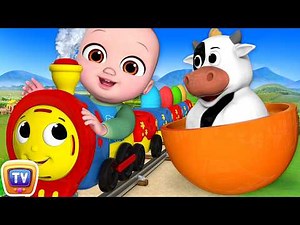Farm Animals Song with ChuChu Toy Train + More ChuChu TV Surprise Eggs Learning Videos For Kids