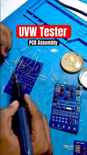UVW Tester Component Mounting | PCB Assembly Process | Pick and Place to Soldering 🔩🧩 #uvw