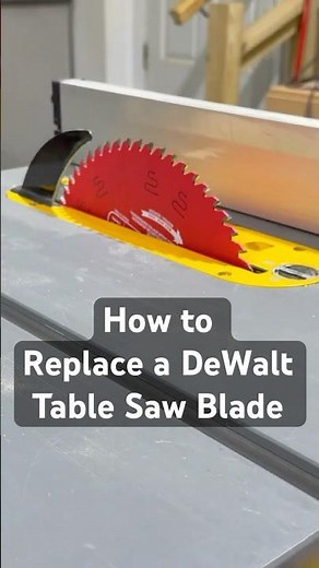 Dewalt Table Saw - Replacing Blade #woodworking #dewalt