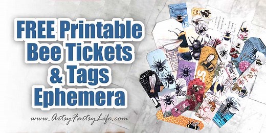 Free Printable Ephemera - Bee Tags & Tickets