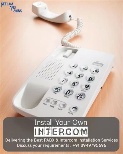 NeelamandSons on Instagram: "Looking for an efficient intercom system? We will provide you a PABX telephone exchange and intercom system service for your office, Hotel, Resort, Villas or home. We are experts in our work and installation service. #neelamandsons.udaipur provides a broad range for Installation of IP Telephony System, PABX intercom Systems which are easy to set up and offer flexibility and manageability making them the ideal telephone system solution. Call us and tell us your requir